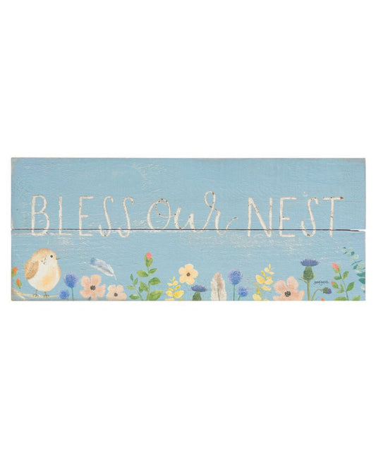 Bless Our Nest Spring Bird Sign