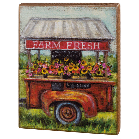 Box Sign - Farm Fresh Flowers