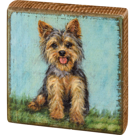 Block Sign Yorkie