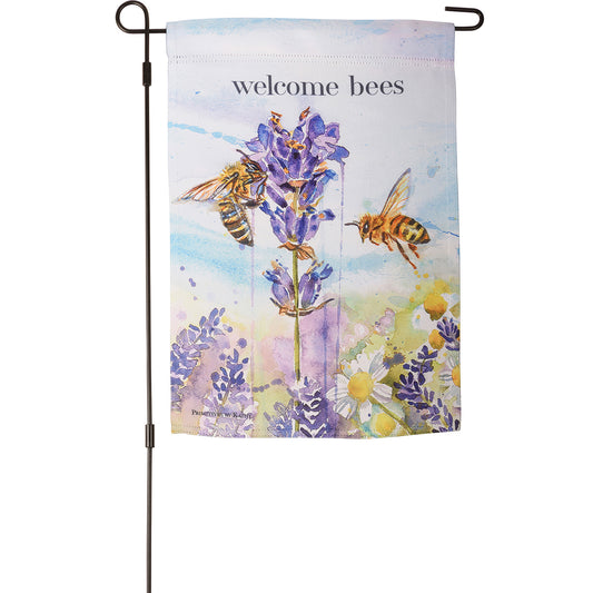 Welcome Bees Garden Flag