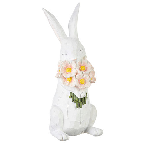 11.5 " Bunny w/ Pink Flowers