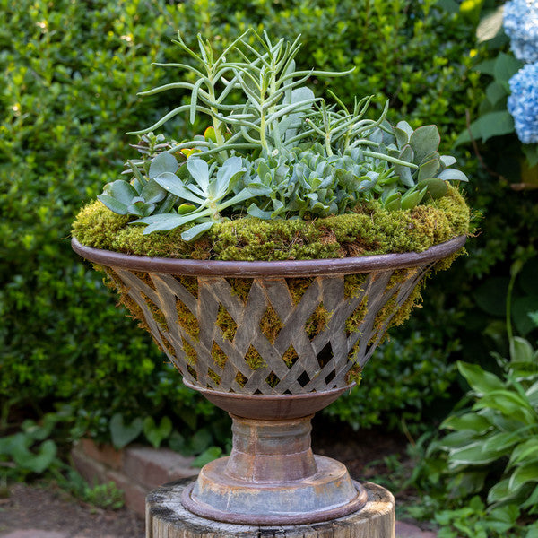 Woven Metal Footed Bowl