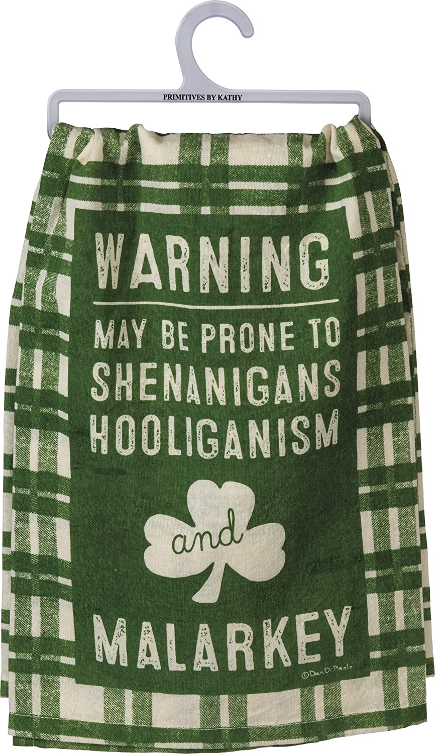 Warning May Be Prone Tea Towel