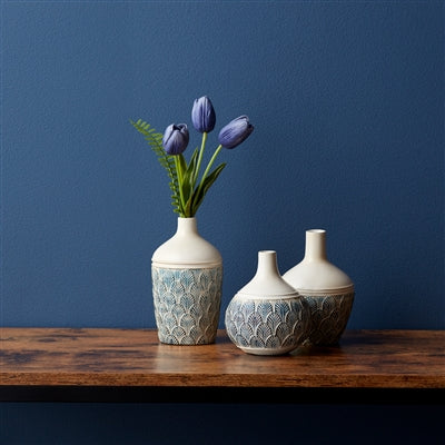 White and Blue Vase