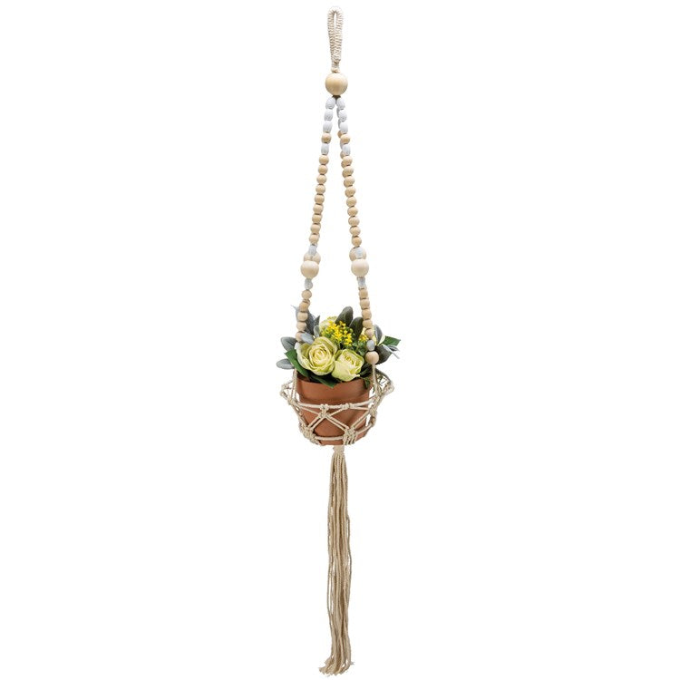 Plant Hanger - Beaded Macrame