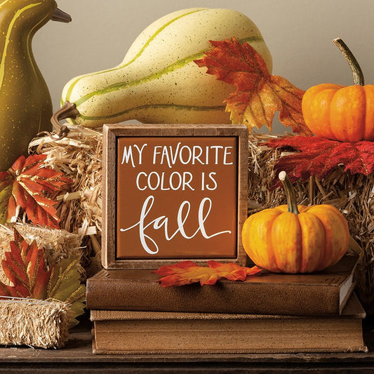 Box Sign Mini - My Favorite Color Is Fall