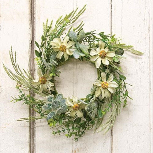 Rustic White Daisy Candle Ring