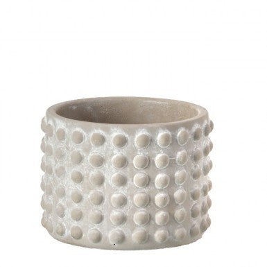 Stone Geo Dotted Pot