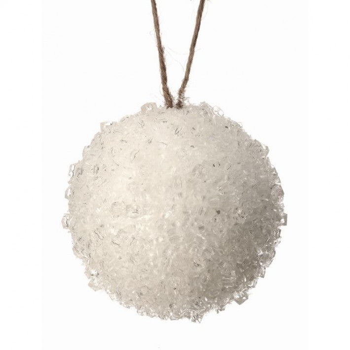 White Diamond Ice Ball Ornament