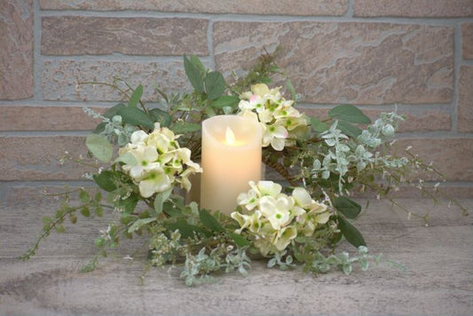 6.5" Garden Hydrangea candle ring